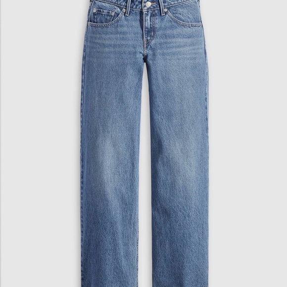 Levi’s Low Loose Low-Rise Wide-Leg Jeans Real Recognize Real – Size 27W x 34L - Picture 6 of 8